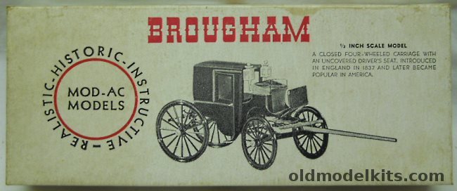 Mod-Ac 1/24 Brougham Closed Four-Wheeled Carriage, C947 plastic model kit